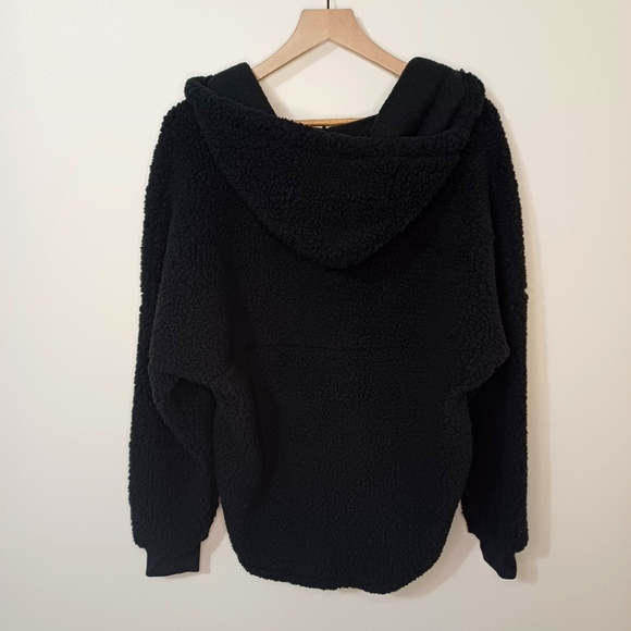 PINK Sherpa Half-Zip Hoodie NWT - Picture 2 of 3